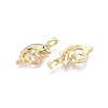 Brass Micro Pave Clear Cubic Zirconia Pendants KK-Q073-11G-2