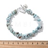 Natural Larimar Beaded Bracelets BJEW-JB02681-01-5