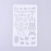 Plastic Reusable Drawing Painting Stencils Templates DIY-G027-G24-2