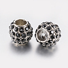 Alloy Rhinestone European Beads PALLOY-F200-03G-2