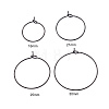 24Pcs 4 Size 316L Surgical Stainless Steel Hoop Earring Findings X1-STAS-ZZ0001-03EB-2