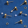 Brass Stud Earring Findings KK-CN0003-42G-7