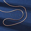 Brass Link Chain Necklaces for Women NJEW-D302-13RG-5