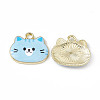 Painted Alloy Pendants PALLOY-P288-02G-08-1