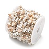 Handmade Natural Shell & ABS Imitation Beaded Chains CHS-F025-13G-04-2