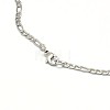304 Stainless Steel Figaro Chain Necklace Making LS-STAS-A028-N022MP-3