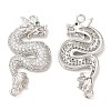 Brass Micro Pave Clear Cubic Zirconia Connector Charms KK-Q775-08P-1
