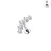 G23 Titanium Micro Pave Clear Cubic Zirconia Cartilage Earrings WG0DE3D-56-1