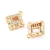 Brass Micro Pave Cubic Zirconia Pendants KK-E090-16G-2