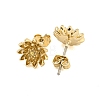 Brass Micro Pave Cubic Zirconia Ear Studs EJEW-P283-01G-11-2