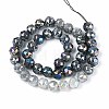 Anti-Tarnish Electroplate Glass Beads Strands GLAA-N064-10mm-01-2