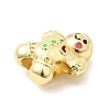 Christmas Brass Enamel Beads KK-L258-02G-04-2