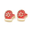 Christmas Brass Enamel Beads KK-I474-G06-1