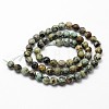 Natural African Turquoise(Jasper) Beads Strands G-G736-09-6mm-2