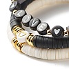 Love Heart Beads Stretch Bracelets Set for Women BJEW-JB07161-7