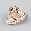 Natural Quartz Crystal Stretch Finger Rings RJEW-N055-01F-3