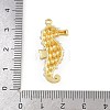 Sea Horse Brass ABS Imitation Pearl Pendants KK-I352-04E-G-3