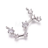 Brass Micro Pave Cubic Zirconia Pendants ZIRC-F099-20P-04-1