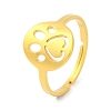 Animal 201 Stainless Steel Adjustable Rings for Women RJEW-D082-05E-1