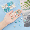 90Pcs 8 Styles Dyed Synthetic Turquoise Beads TURQ-AR0001-30-3