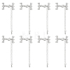 Brass Micro Pave Clear Cubic Zirconia Rectangle Chandelier Component Links FIND-UN00030-1