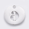 Non-Tarnish 304 Stainless Steel Pendants STAS-F233-06-P-2