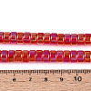 AB Color Plated Transparent Glass Beads Strands LS-GLAA-T026-4x8mm-T10-4