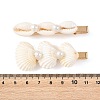 4Pcs 4 Styles Natural Shell Alligator Hair Clips PHAR-TA000002-4