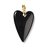 Natural Obsidian Pendants X-G-E570-01G-10-2