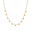 304 Stainless Steel Round Ball Tassel Bib Necklaces for Women FS-WG5B7A4-02-2