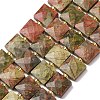 Natural Unakite Beads Strands G-F839-A20-01-2