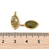 Natural Mixed Stone Chip 304 Stainless Steel Horse Eye Pendants KK-P300-13G-3