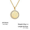 Stainless Steel Crystal Rhinestone Witchcraft Moon Phases Star of David Pendant Necklaces FS-WGE09DF-04-1
