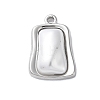 304 Stainless Steel with Synthetic Pearl Pendants STAS-G338-03P-1