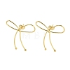 Bowknot Rack Plated Brass Stud Earrings for Women EJEW-Z051-11B-G-1