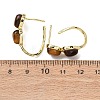 Valentine's Day Heart Natural Tiger Eye Stud Earrings EJEW-T053-01G-11-5