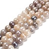 Electroplated Natural Quartz Round Beads Strands G-L598-A06-01-1