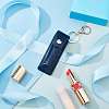 Portable Imitation Leather Chapstick Keychain Holder KEYC-WH0029-56A-5