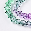 Gradient Color Baking Painted Glass Bead Strands X-DGLA-A039-T6mm-A010-3