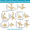 10Pcs 5 Styles Brass Charms KK-BBC0017-26-2