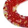 Transparent Gradient Color Glass Beads Strands GLAA-H021-01A-30-3