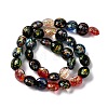 Handmade Dichroic Foil Glass Beads Strands DICH-U001-11J-4