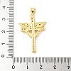 Brass Micro Pave Cubic Zirconia Pendants KK-U053-17G-02-3