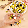 Kissitty DIY Bee Wooded Ornaments Kit DIY-KS0001-28-5