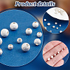   35Pcs 3 Size Round 925 Sterling Silver Textured Beads STER-PH0001-68-4