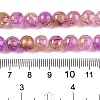 Baking Painted Crackle Glass Bead Strands DGLA-R053-03O-A-4