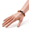 Natural Wood Beads Stretch Bracelets BJEW-JB06595-6
