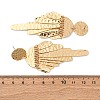 Zinc Alloy Flat Round Chandelier Earrings EJEW-Z107-03G-02-5