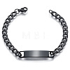 Exquisite stainless steel bracelet for men with titanium steel tag. ZX5244-3-1