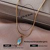 Vintage 304 Stainless Steel Enamel Pendant Necklaces for Women CT2063-3-1